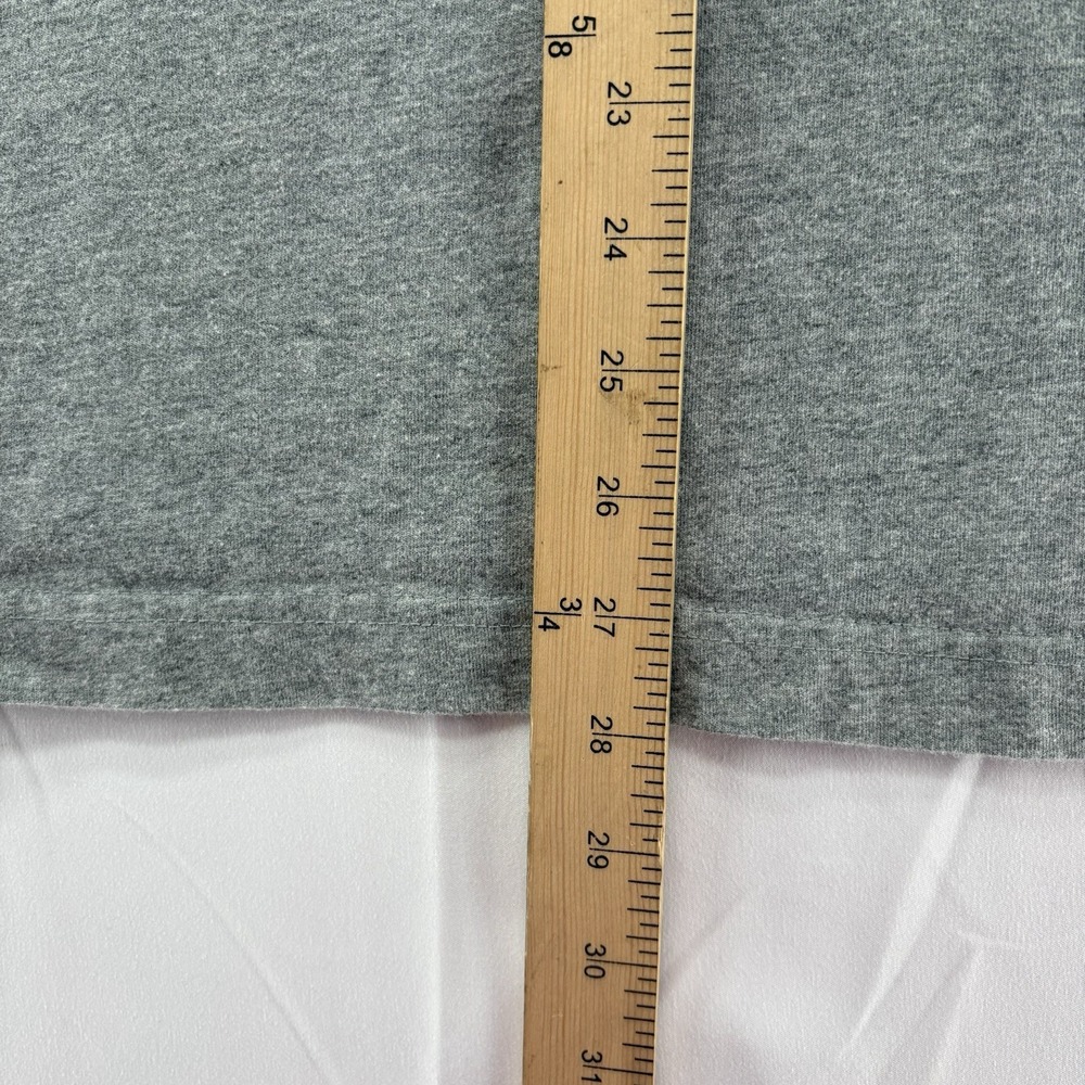 Vintage YKK Old Navy Stripe Sleeve Long Sleeve T-Shirt Size Medium Gray - Picture 6 of 9